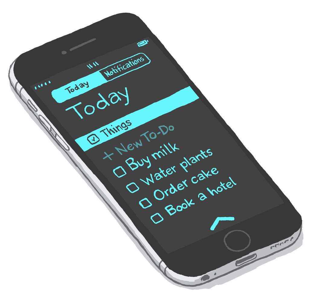 Things Today Widget on iPhone