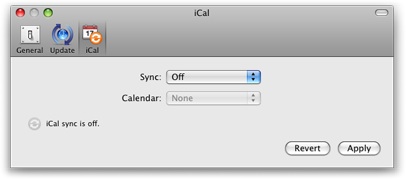 iCal Sync Dialog 1