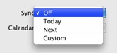 iCal Sync Dialog 2