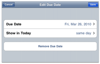 Due Date (Landscape Orientation)