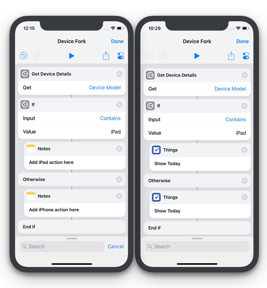 Use Shortcuts app for the same voice command across iPhone and Pad