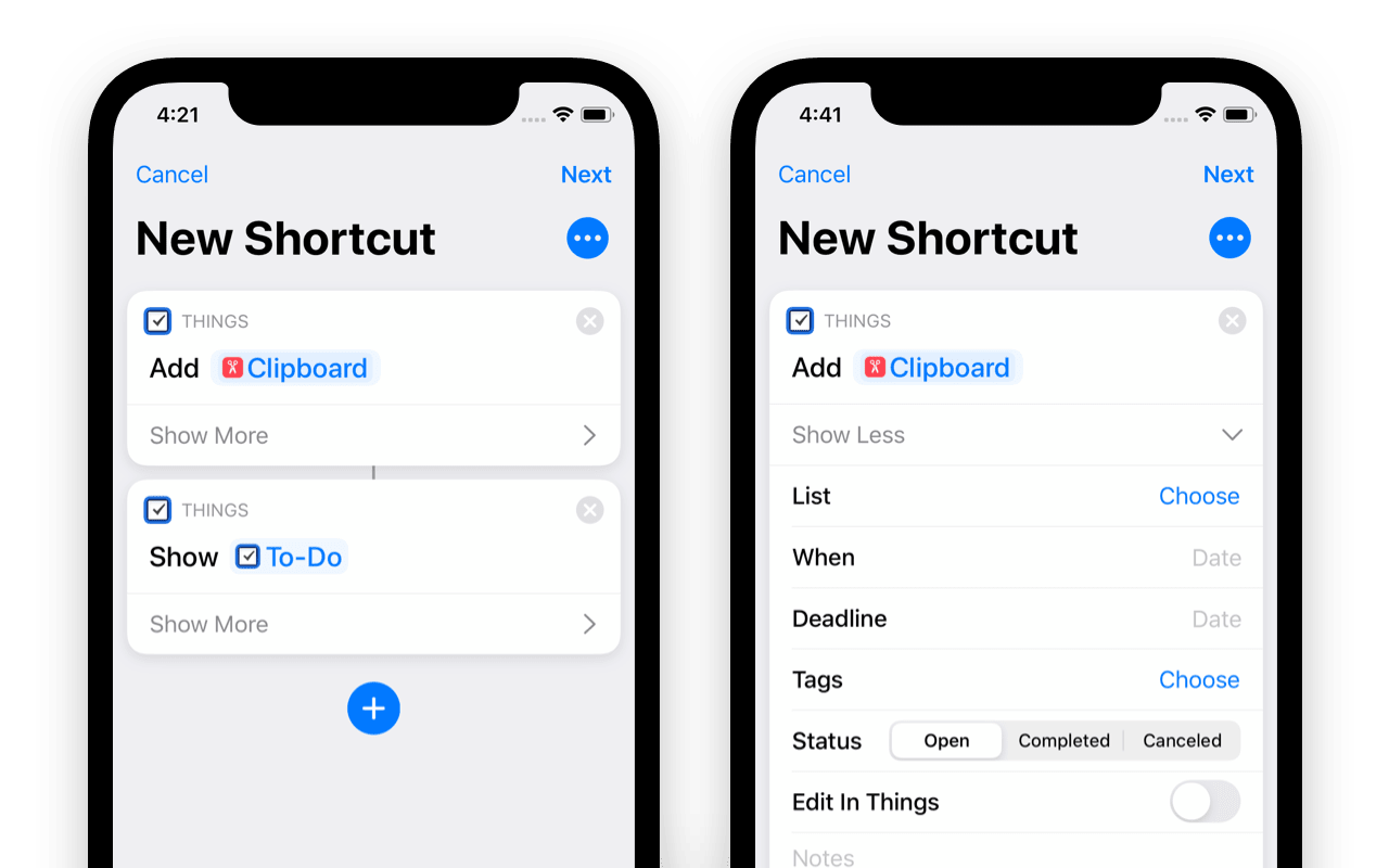 Shortcuts